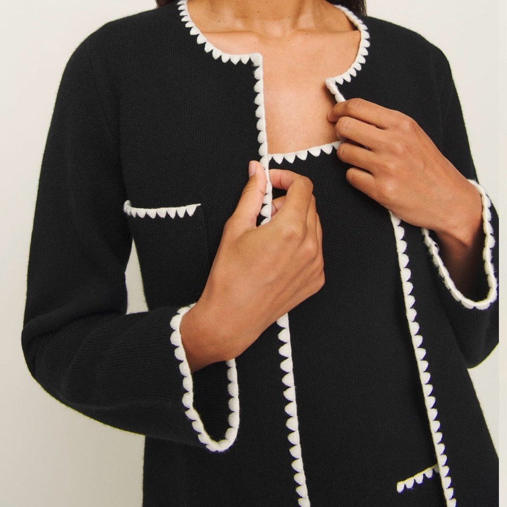 Brand New Never Worn Reformation Isabelle Regenerative Wool Sweater Jacket.